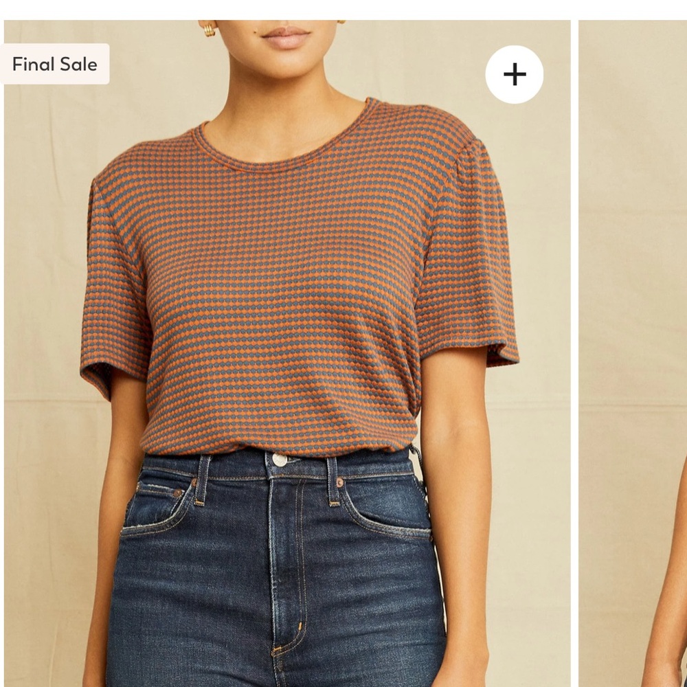 NWT Amour Very Martha Scallop Top
